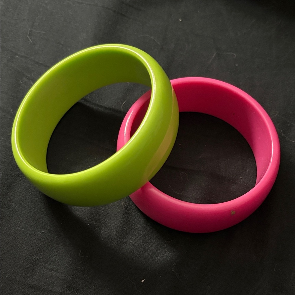 Vibrant Pink and Green Bangles